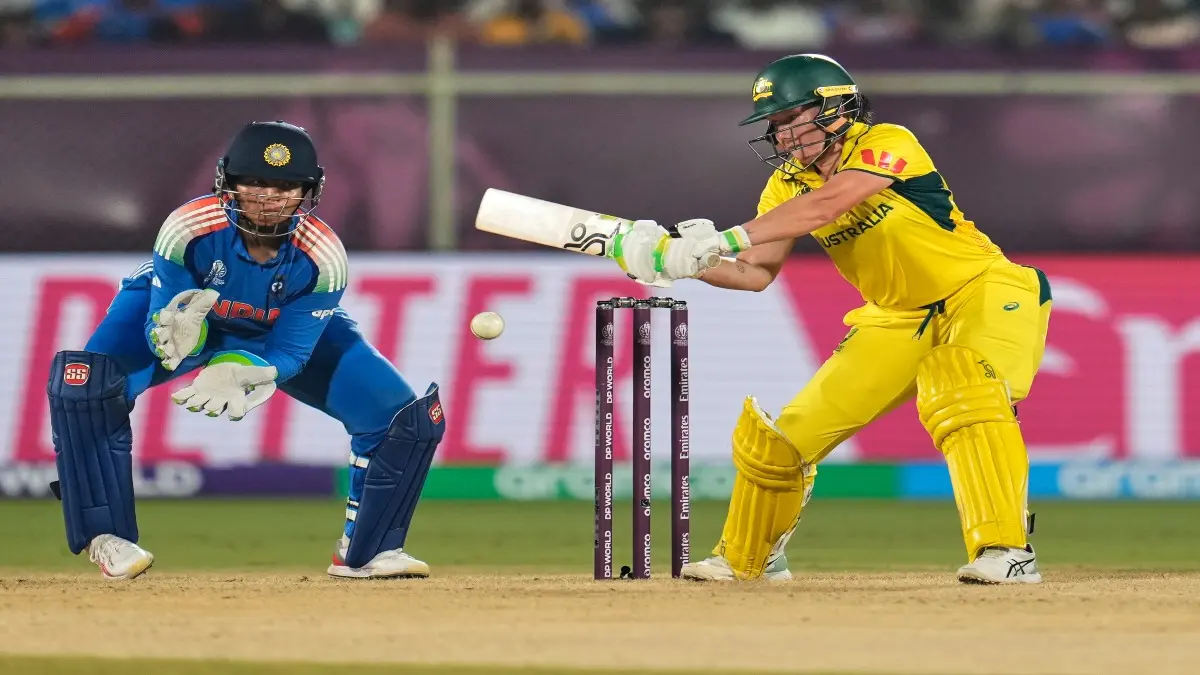 Australia captain Alyssa Healy in action against India