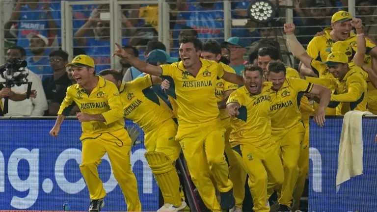 Double Blow For Australia, Star Duo Ruled Out Of ICC Champions Trophy 2025 Australia players celebrate their win in the ODI World Cup final