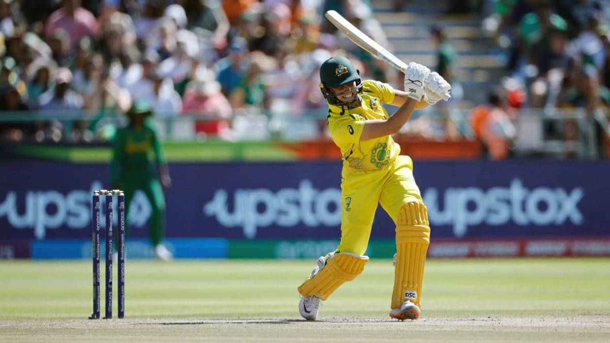 Australia's Ashleigh Gardner in action during Women's T20 World Cup 2023