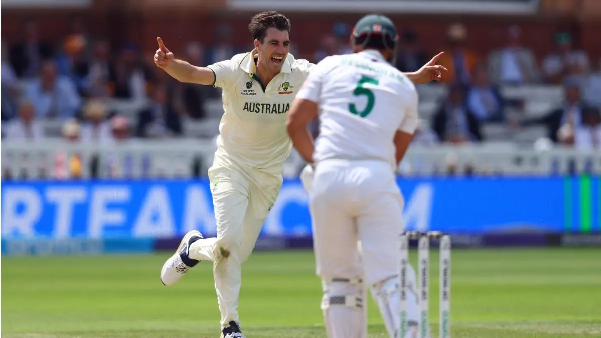 Australia Receive Major Boost Ahead Of Ashes 2025, Pat Cummins Set To Return In Action From The Gabba Test: 'I'm Pulling Up Well' Australia's Pat Cummins celebrates after taking a wicket against South Africa in the WTC 2025 Final