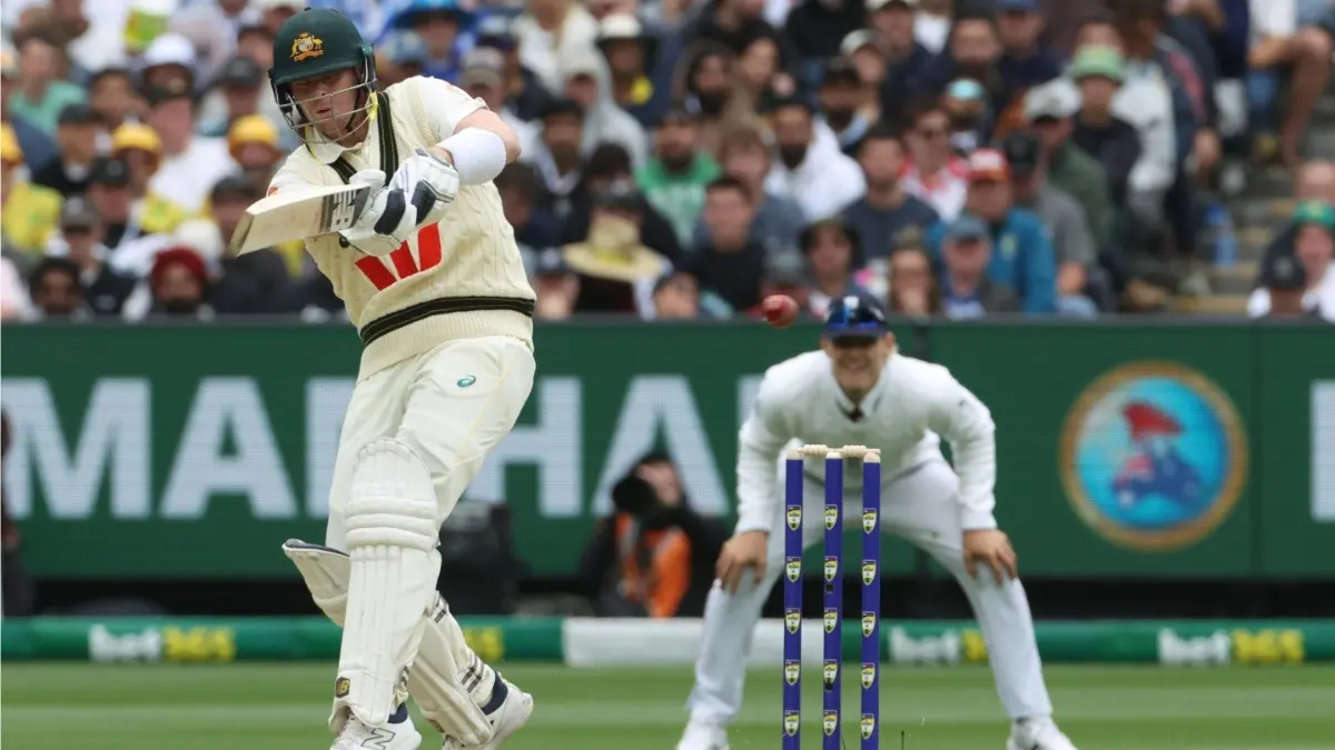Australia's Steve Smith in action against England in Melbourne Test