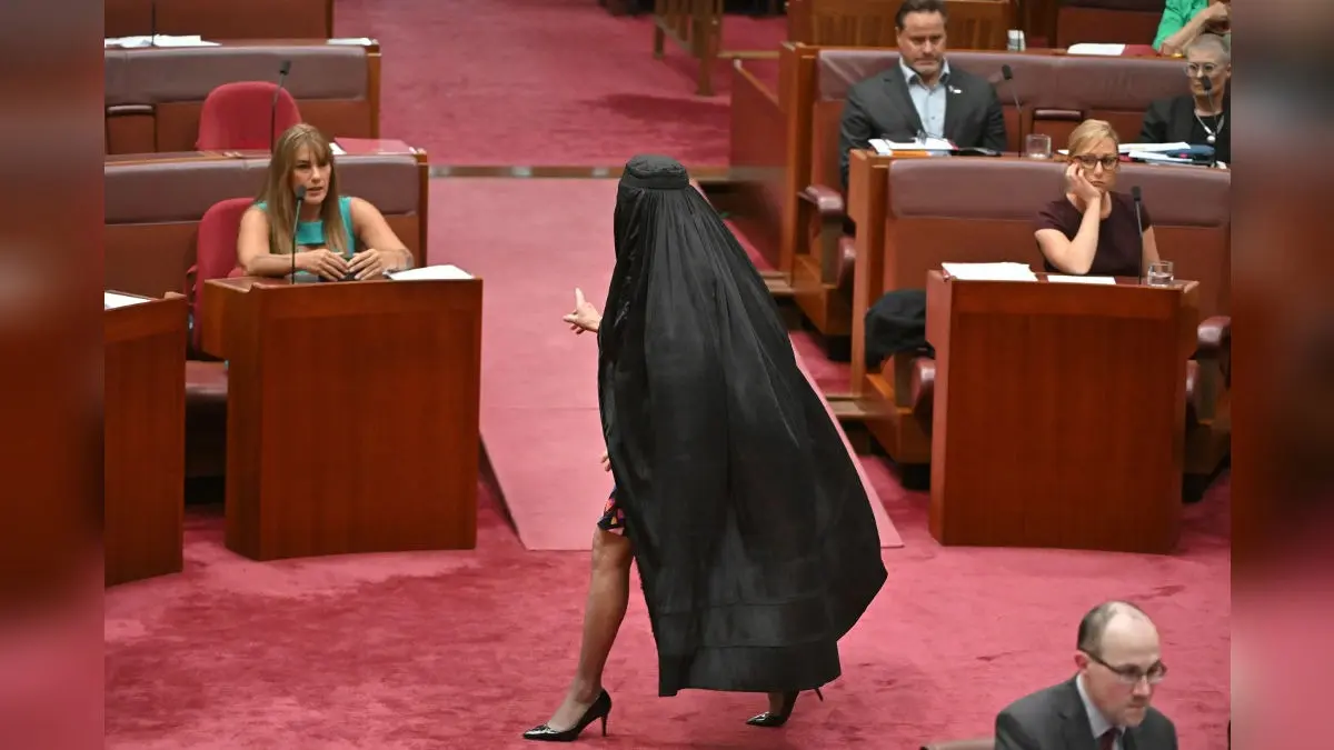 Australian Senator Pauline Hanson Suspended From Parliament For Wearing Burqa In Protest