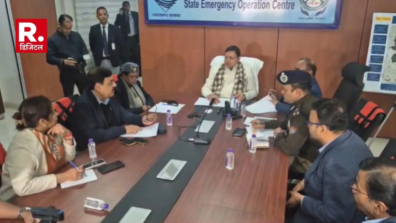 Avalanche in Chamoli badrinath Pushkar Singh Dhami in action