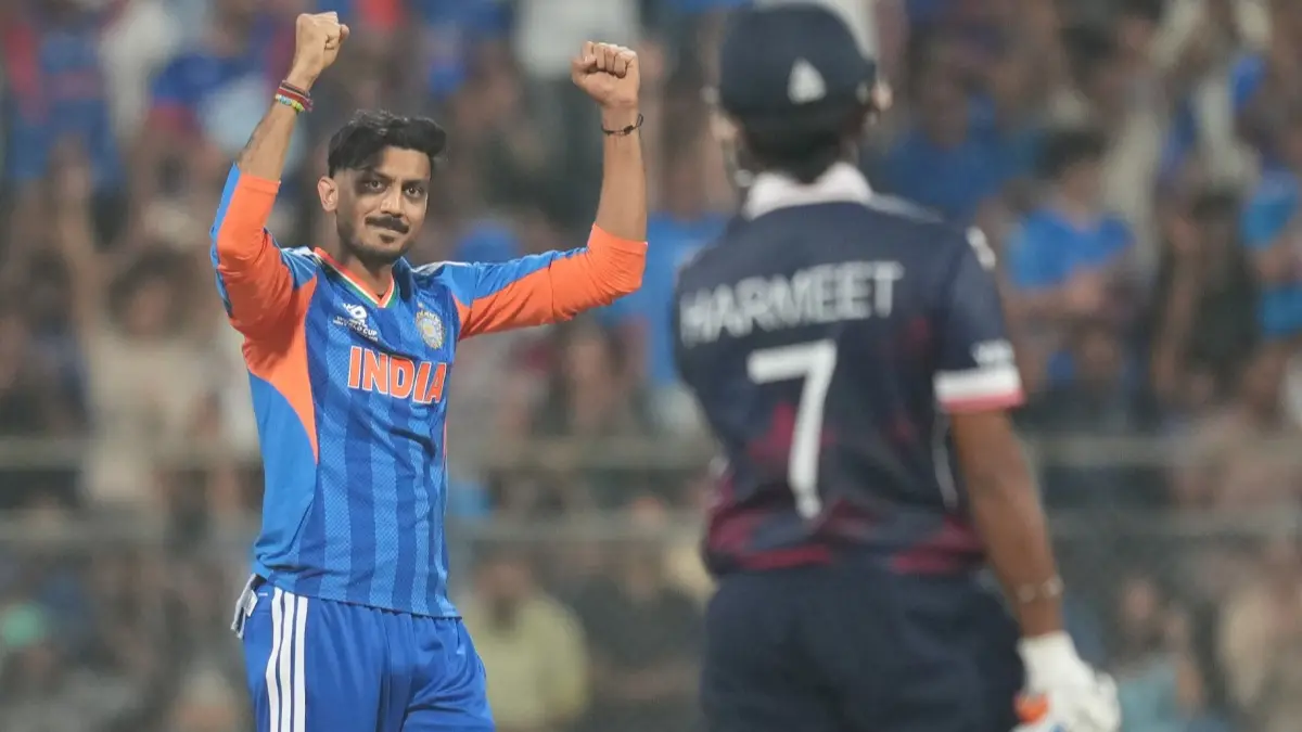 T20 World Cup: Team India Grinds Out Victory in Spicy Wankhede Conditions, Defeat USA by 29 Runs In Tournament Opener Axar Patel and Harmeet Singh