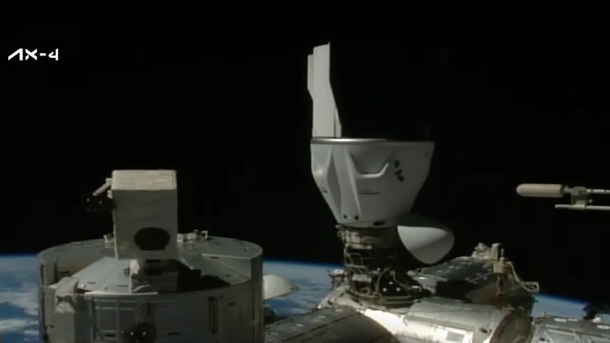 Axiom 4 mission docked at ISS