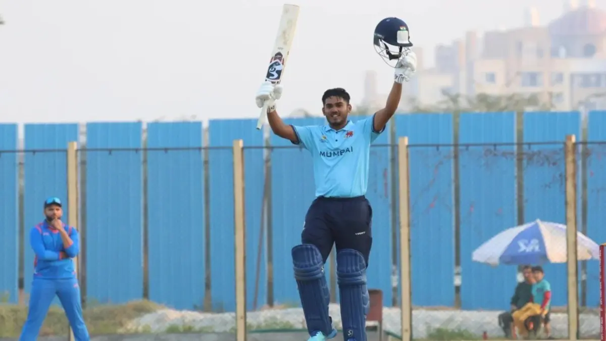 Syed Mushtaq Ali Trophy: Ayush Mhatre's Landmark Century Leads Mumbai To Resounding Victory Over Vidarbha Ayush Mhatre celebrates after smashing a quick century in SMAT