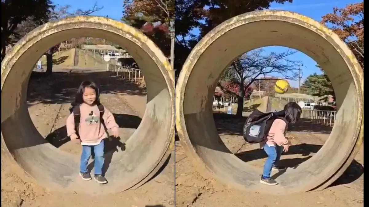 Baby footballer viral video