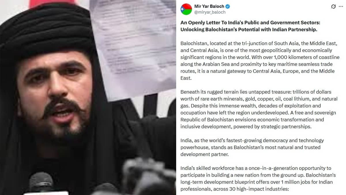 Baloch Representative Proposes Partnership Between Balochistan and India