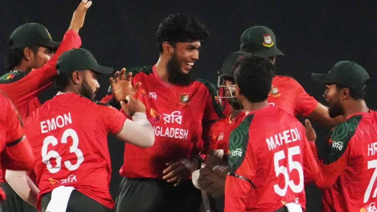 BAN vs PAK: Pakistan Humiliated Once Again As Bangladesh Outplay Men In Green In 2nd T20I Clash To Clinch 8-Run Victory Bangladesh players celebrate win over Pakistan in the second T20I match of the series