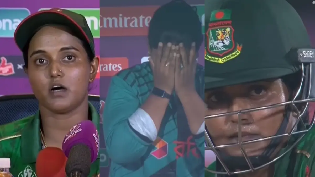 Bangladesh players react after South Africa defeat them