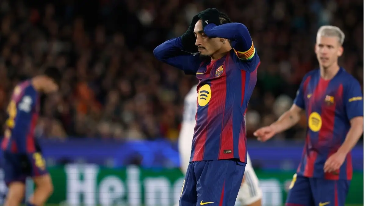 Barcelona Issue Injury Update On Raphinha; Left-Winger To Miss Copa Del Rey Against Albacete Barcelona's Raphinha reacts during the Champions League opening phase