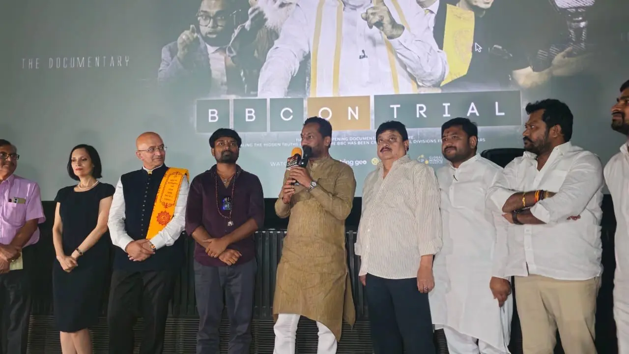 'BBC On Trial': Pandit Satish K Sharma's Documentary Gets Overwhelming Response in Hyderabad 'BBC On Trial' Hyderabad premiere gets overwhelming response