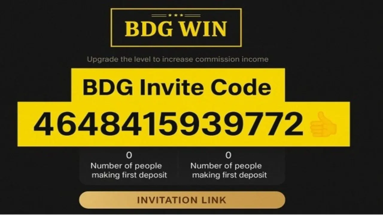 BDG Game Invite Code: 4648415939772 (Claim Now)