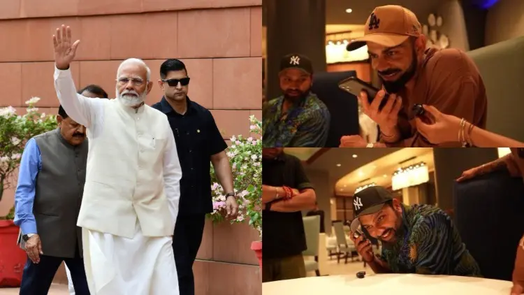 PM Modi calls up Virat Kohli, Rohit Sharma and Dravid in Barbados after T20 World Cup win PM Modi, Virat Kohli, Rohit Sharma