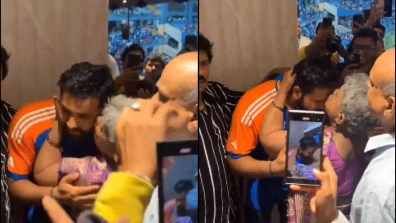 Rohit Sharma's Mom Smothers Him with Kisses After World Cup Win