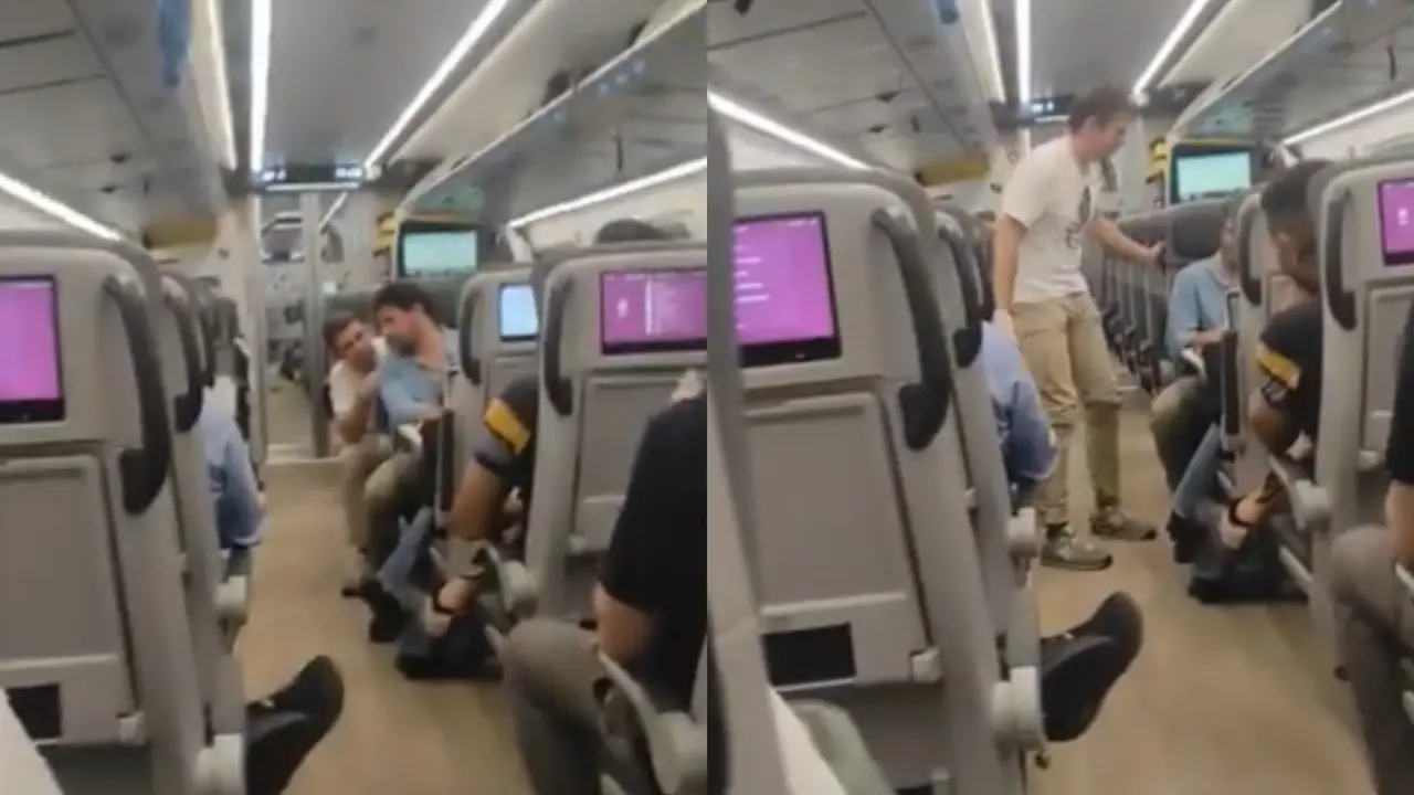 Bouncing Train Between Madrid and Gijon, viral video