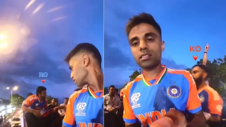 SKY Secretly Records Rohit Sharma And Virat Kohli's Bromance During Team India's Victory Parade SKY records Rohit Sharma and Virat Kohli