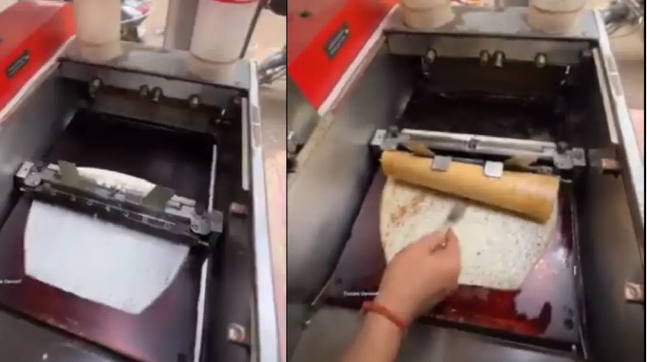 VIRAL VIDEO: This Automatic Printer Turns Batter into Crispy Dosas in Minutes Dosa Printing Machine Viral Video