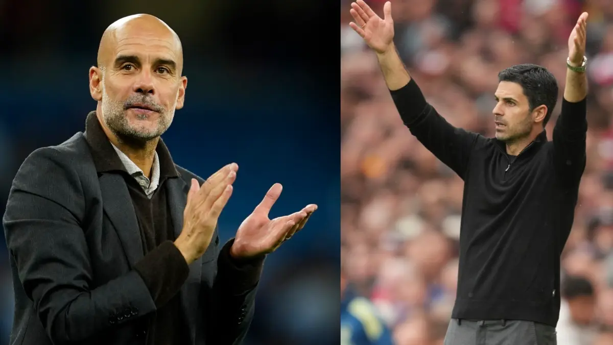 Pep Guardiola and Mikel Arteta