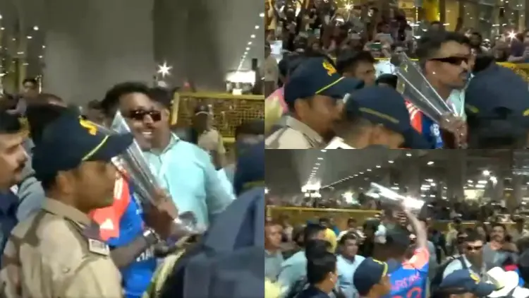 Not Rohit Sharma! Hardik Pandya Holds the Trophy Up High on Team India’s Arrival at Mumbai Airport Hardik Pandya