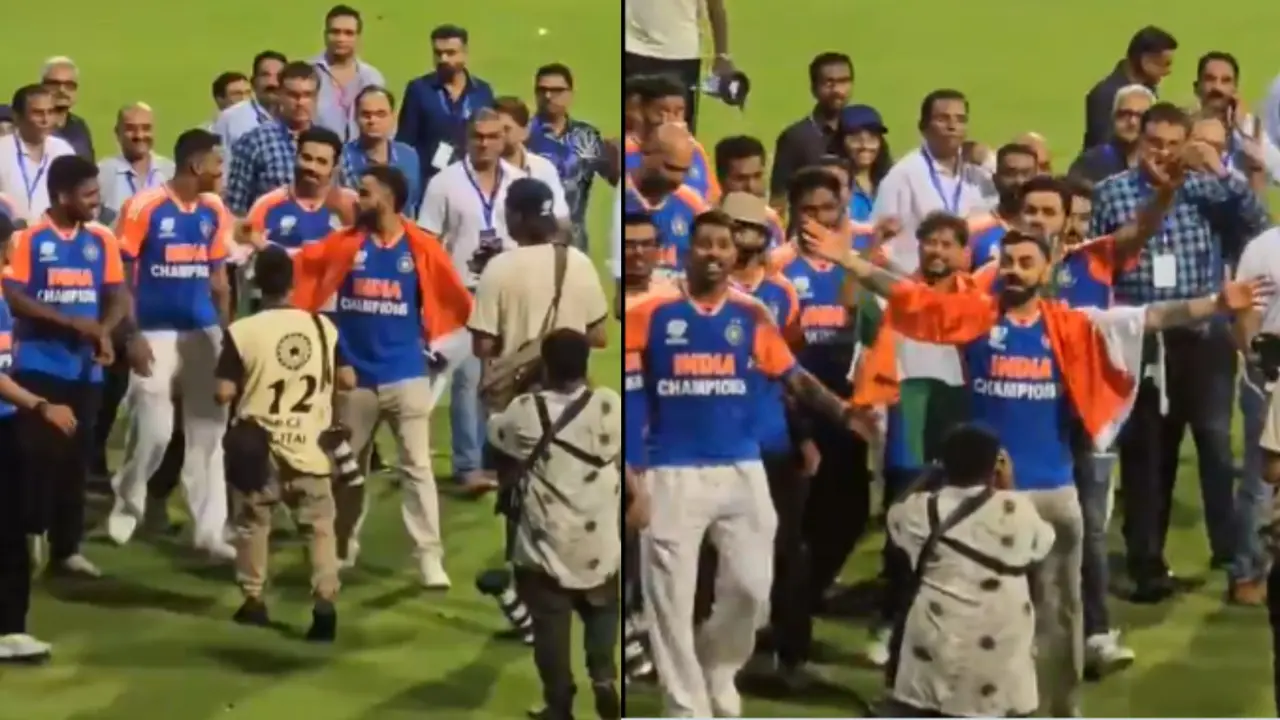Viral Video: Did Virat Spark Wankhede's 'Vande Mataram' Moment? | WATCH Virat Kohli and other Indian cricket team members at Wankhede stadium