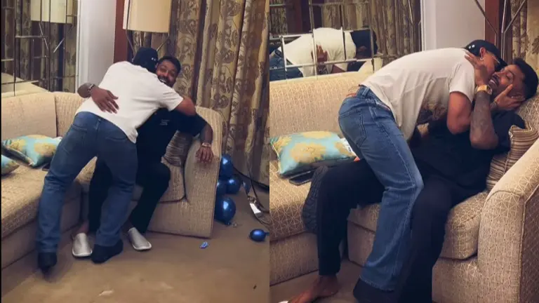 Ishan Kishan & Hardik Pandya hug it out as all-rounder comes home, the duo's bromance melts hearts Hardik Pandya, Ishan Kishan