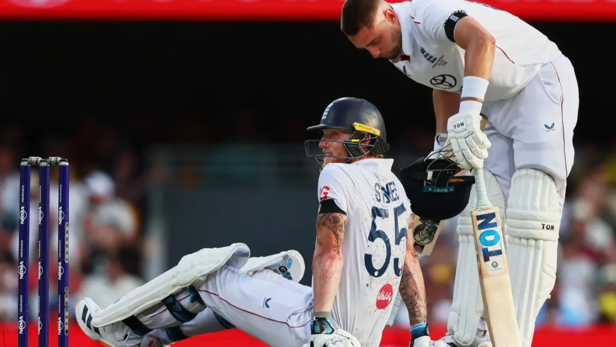 Ben Stokes and Will Jacks during the second Test match of Ashes 2025