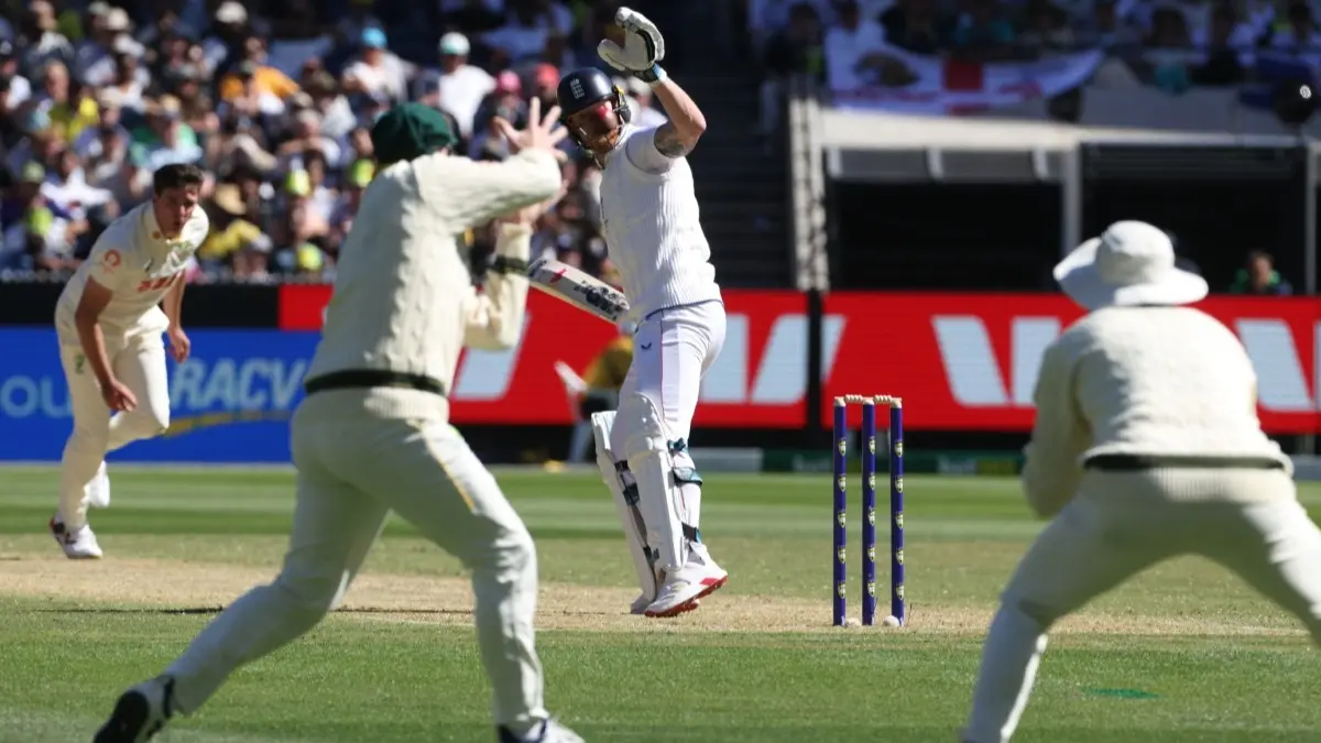 Ben Stokes bats during the Boxing Day Test at the MCG