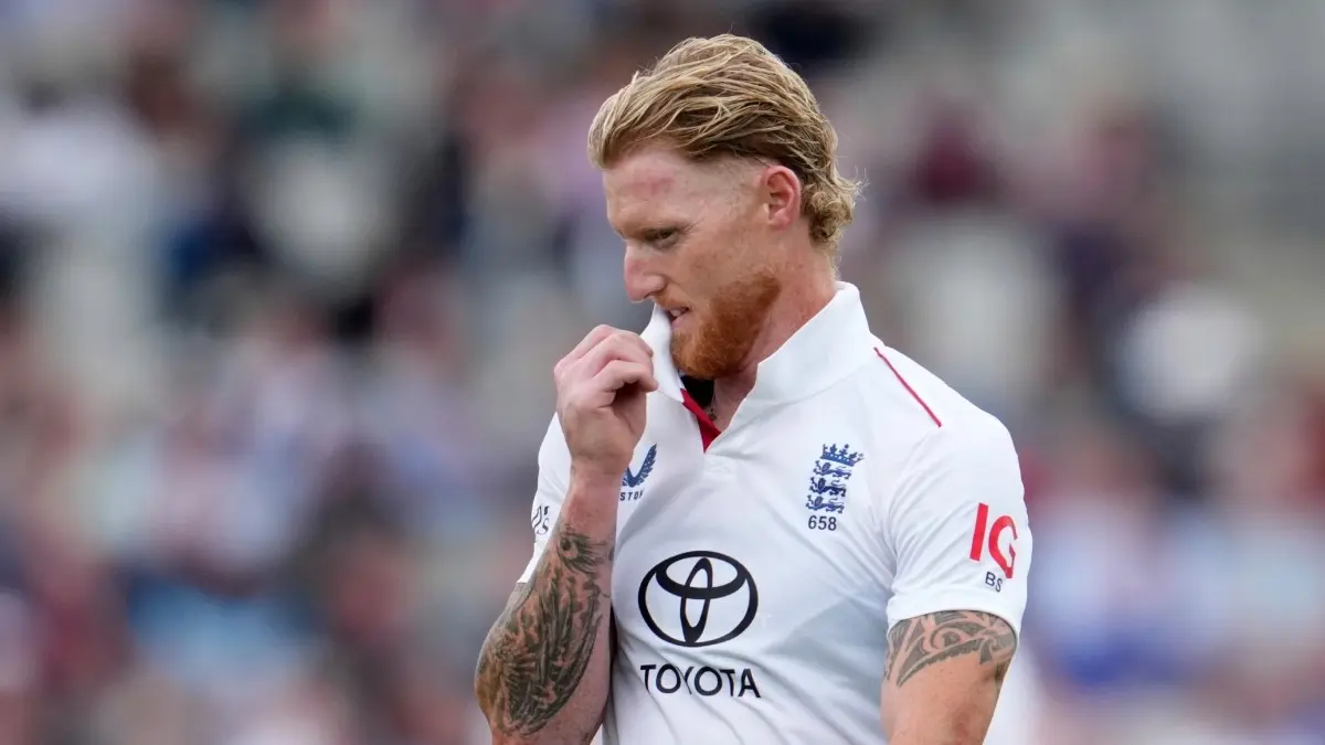 Ben Stokes during the Manchester Test match