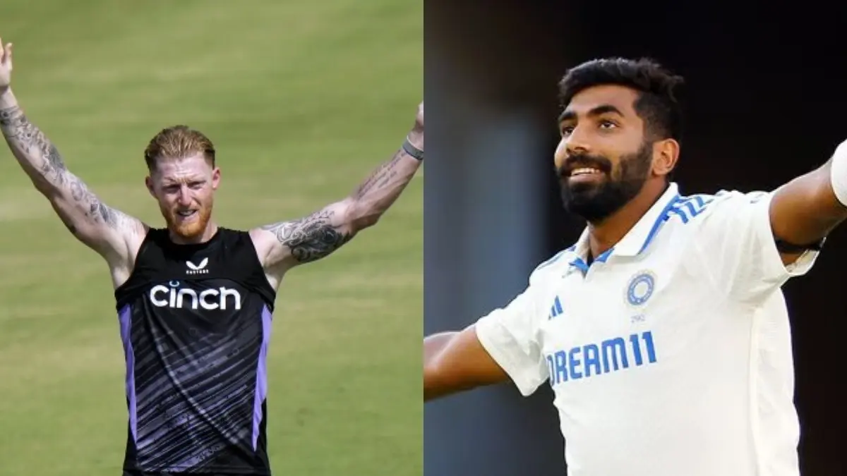 Ben Stokes (L), Jasprit Bumrah (R)