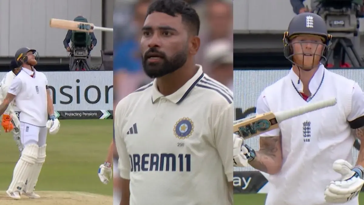 ben stokes not happy with himself as mohammed Siraj take England captain wicket ind vs eng 1st test