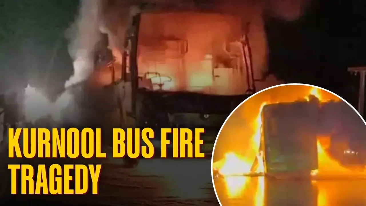 Bengaluru-Bound Bus Gutted In Fire Near Kurnool