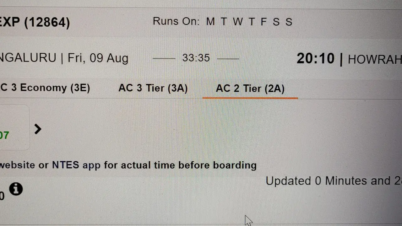 Bengaluru-Kolkata 2nd AC Train