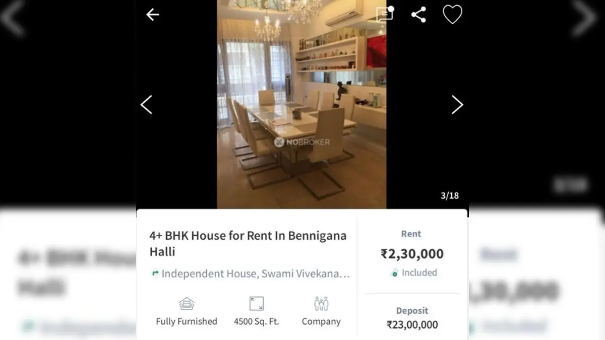 'Bengaluru Landlords Are The Greediest In The World': Man Shares Advertisement Of Landlord's Rs 23 Lakh Security Deposit Demand For 4BHK House Bengaluru Landlords Called 'Greediest In The World'