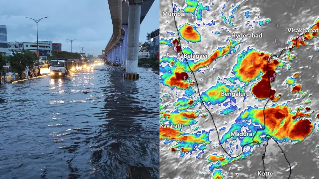 Heavy Rain Lashes Bengaluru: IMD Issues Yellow Alert in 23 Karnataka Districts; Warns of More Showers, Thunderstorms, And Gusty Winds Until Thursday Bengaluru Rains: IMD Issues Yellow Alert in 23 Karnataka Districts, Warns of More Showers, Thunderstorms, Gusty Winds Until Thursday