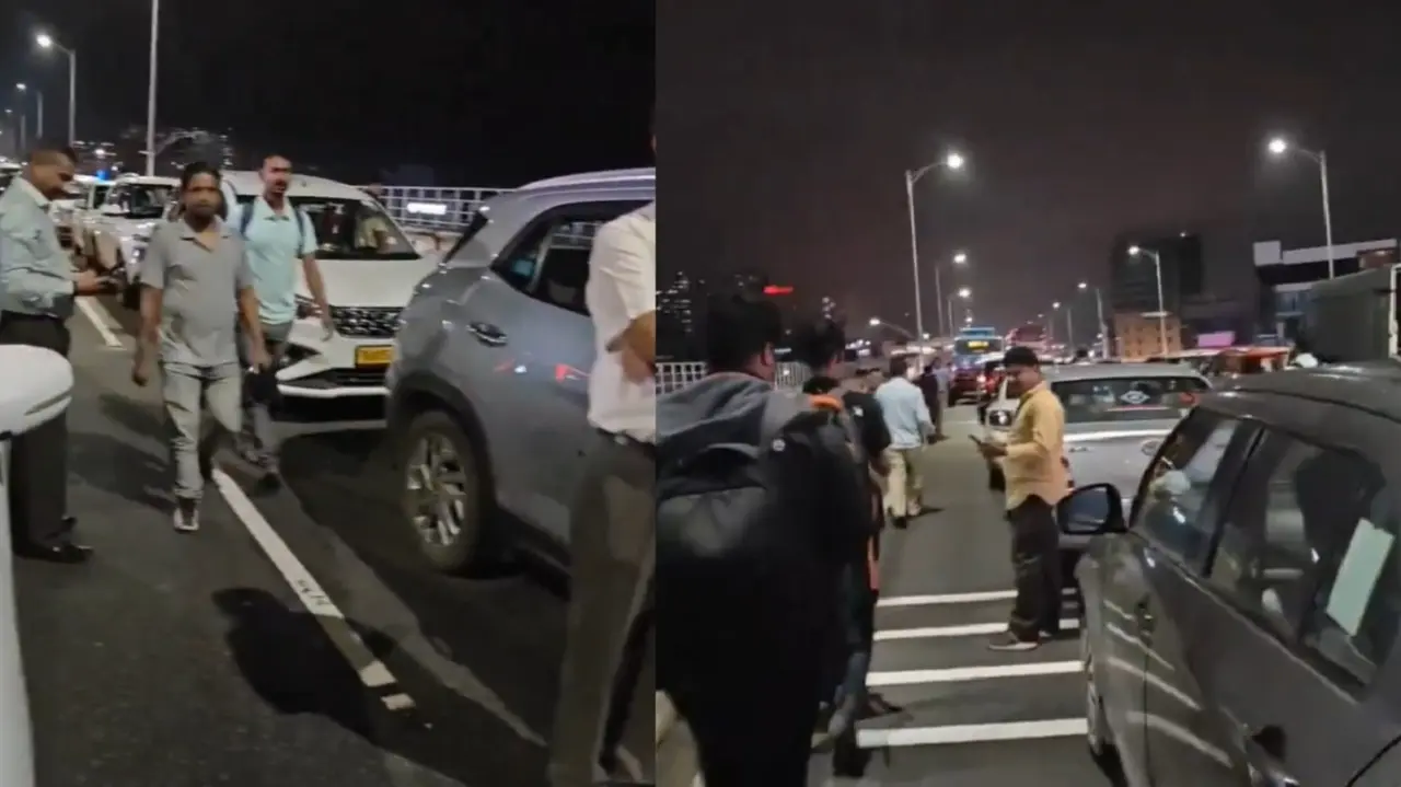 Videos: Stuck in Bengaluru’s Electronic City Flyover for Hours, People Abandon Cars to Walk Home Bengaluru traffic jam