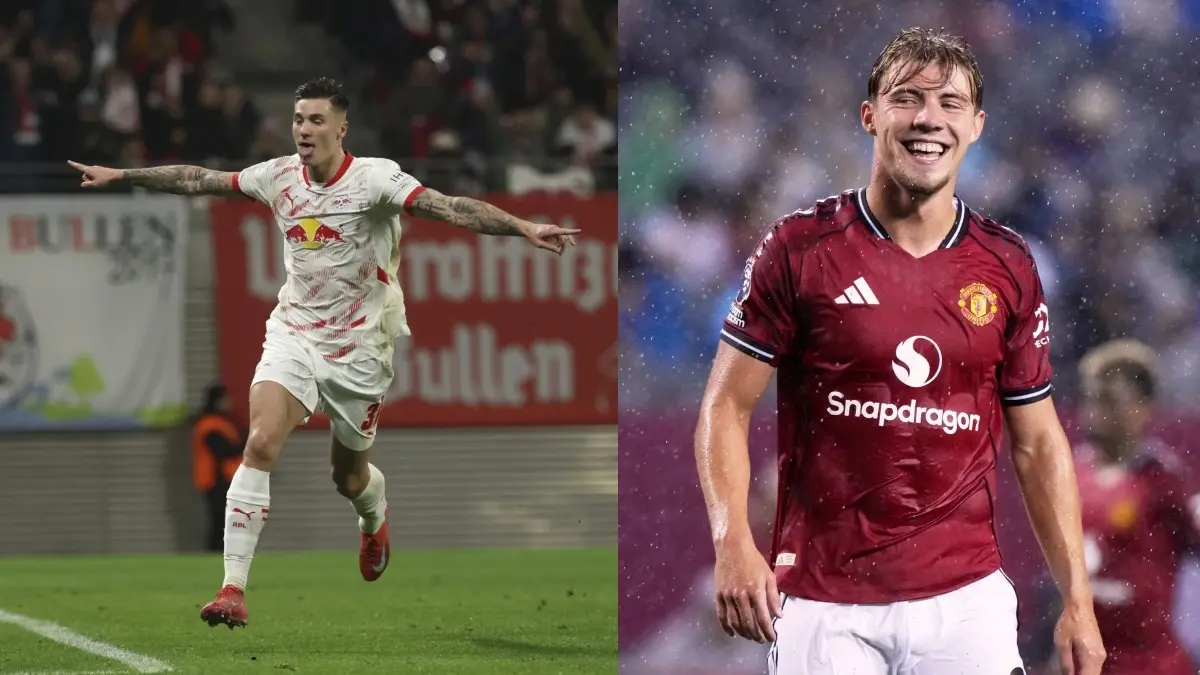 Benjamin Sesko and Rasmus Hojlund