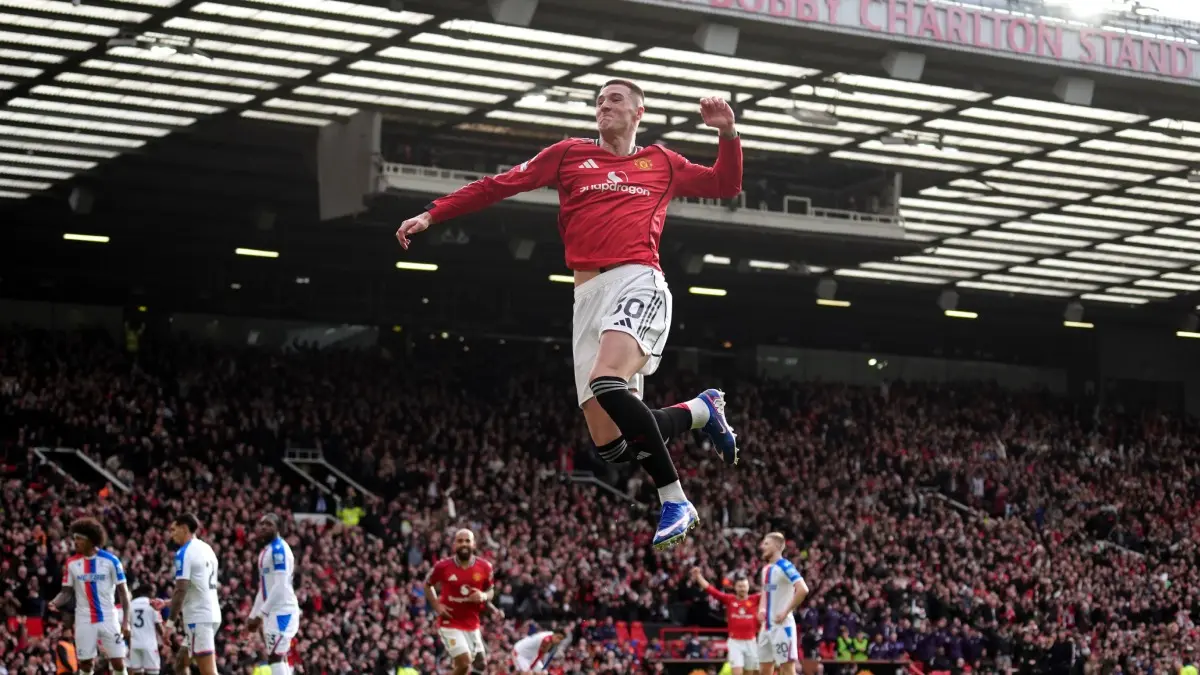 Benjamin Sesko Scores Again As Manchester United Move Into Top Three With 2-1 Win Over Crystal Palace In Premier League Benjamin Sesko celebrates his goal