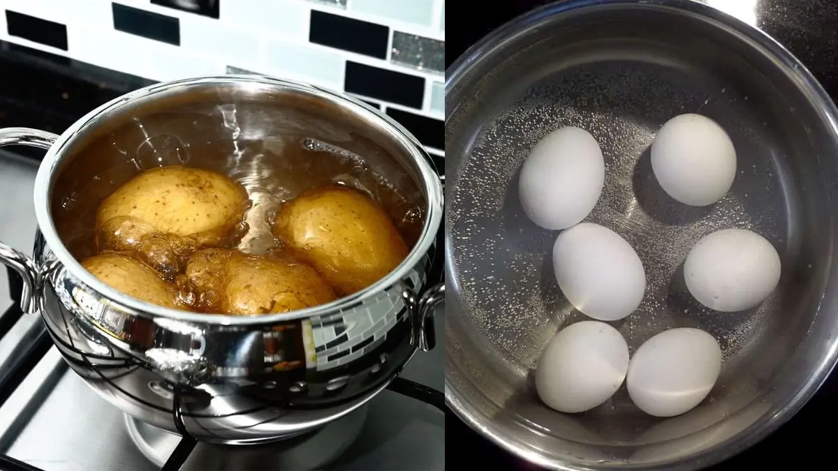 best ways to boil eggs and potatoes use salt and lemon peel