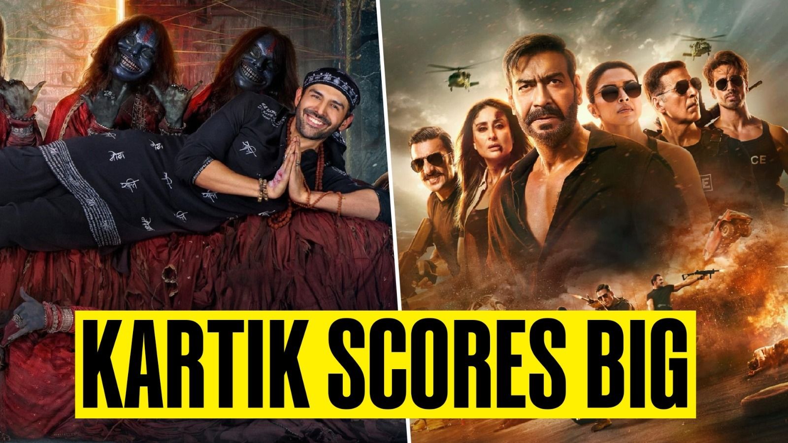 Bhool Bhulaiyaa 3 Vs Singham Again Box Office Day 6: Kartik Starrer ...