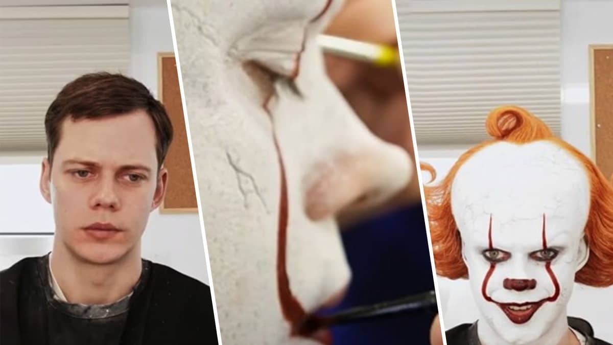 Bill Skarsgard plays Pennywise The Clown in IT: Welcome To Derry