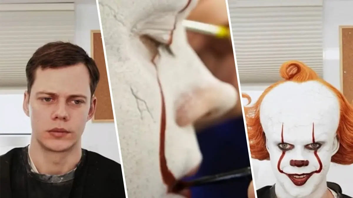 Bill Skarsgard plays Pennywise The Clown in IT: Welcome To Derry