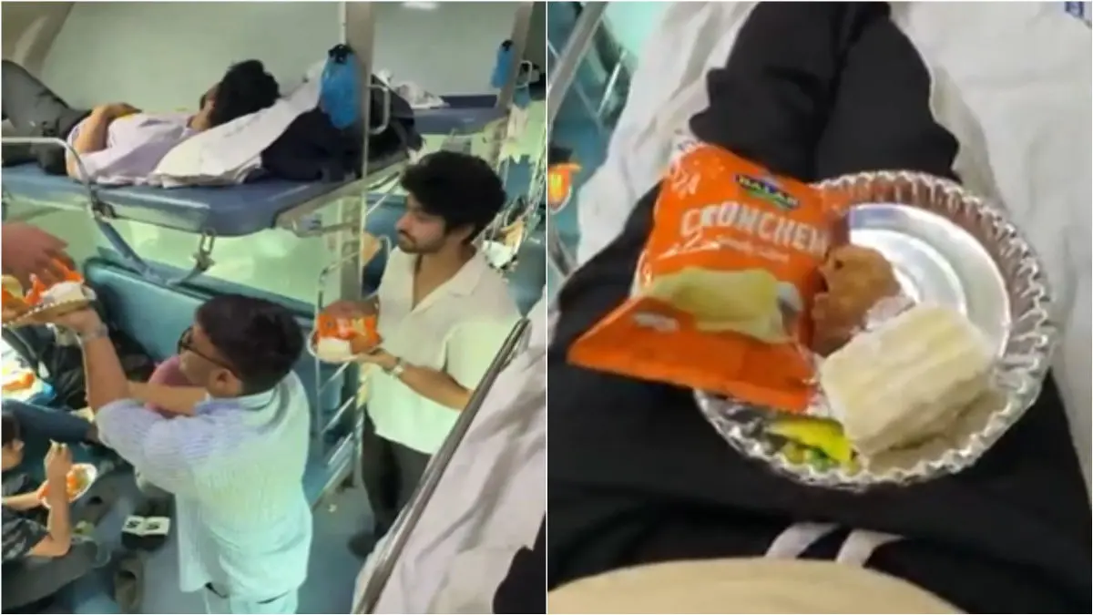 Birthday celebration on train, people think this is straight from the 90s