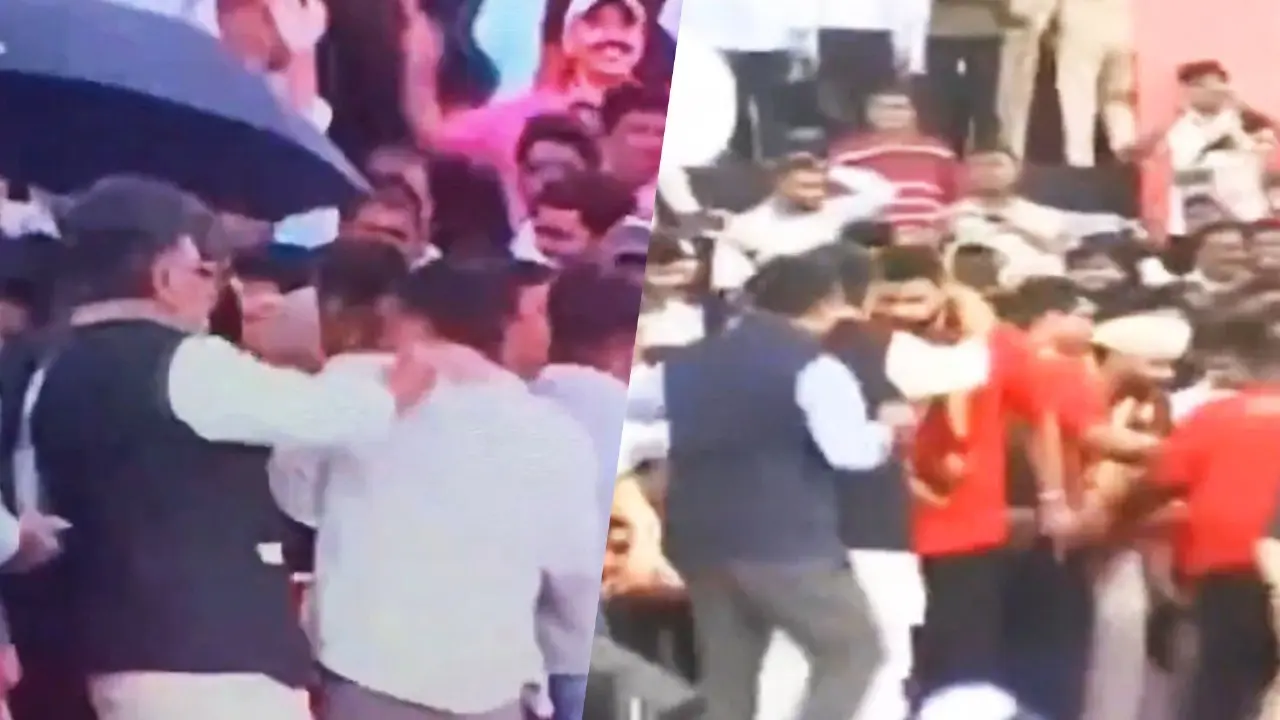 DK Shivakumar 'Smacks', Shoves RCB Fan During IPL Victory Celebrations; Karnataka Dy CM's 'Arrogance' Sparks Outrage Amid Stampede Horror | WATCH BJP Demands Resignation of CM Siddaramaiah and Dy CM DK Shivakumar Over Chinnaswamy Stampede