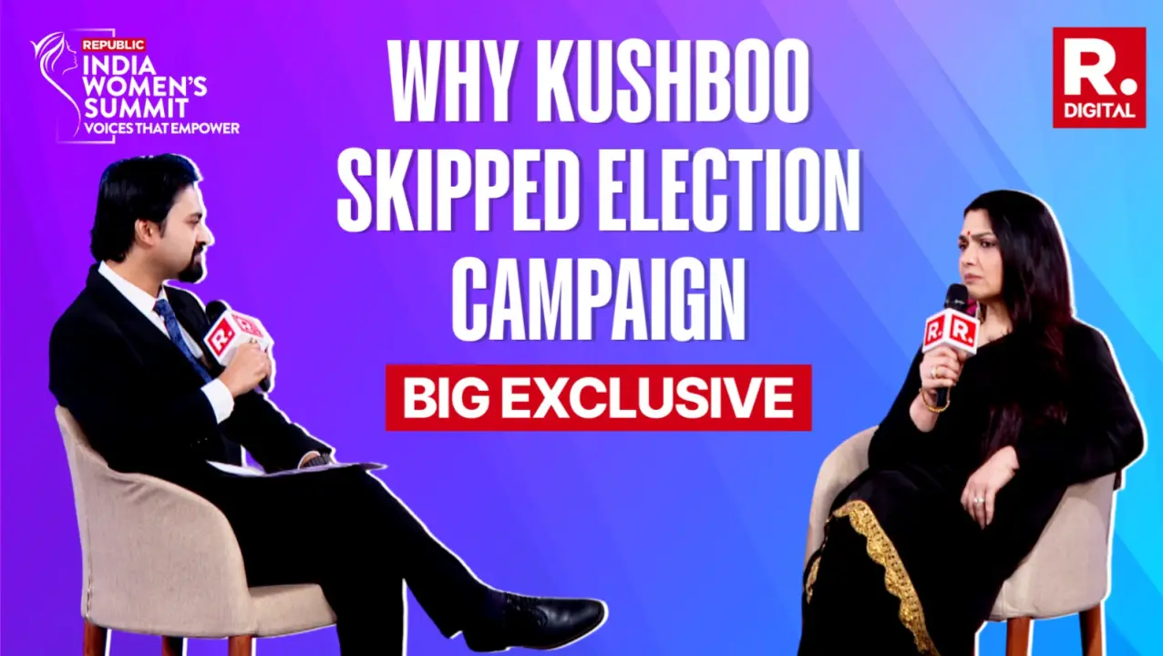 ‘No Problem With Annamalai’: Kushboo Sundar Reveals What Kept Her Out Of Tami Nadu Campaign BJP leader Kushboo Sundar at Republic India Women Summit