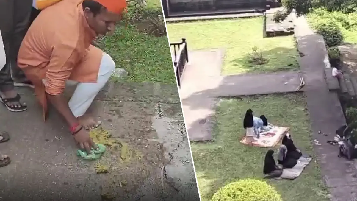 BJP Workers Purify Pune Fort With Cow Dung After Namaz Video Goes Viral
