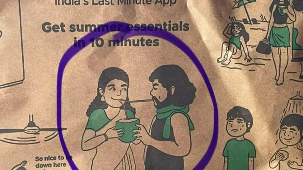 ‘Kuch Zyada Hi Creative Ho Gaye Hai’: Netizens Not Impressed Over Blinkit’s Paper Bag Illustration, Sparks Debate Blinkit's viral paper bag
