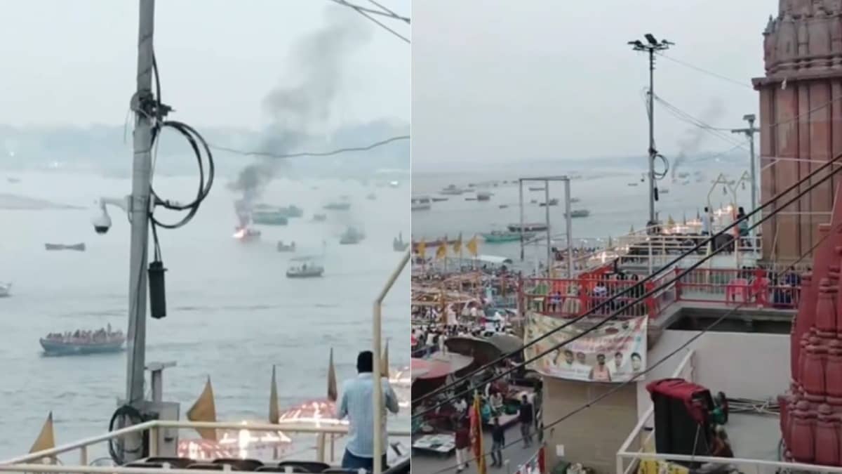 Boat Catches Fire In The Middle of Ganga in Varanasi. Here's What Caused It