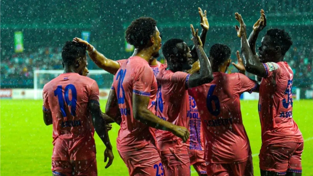 Durand Cup 2025: Bodoland FC Outclass ITBP FT With Commanding 4-0 Triumph In Rain-Hit Fixture Bodoland FC players celebrate after scoring a goal against ITBP FT