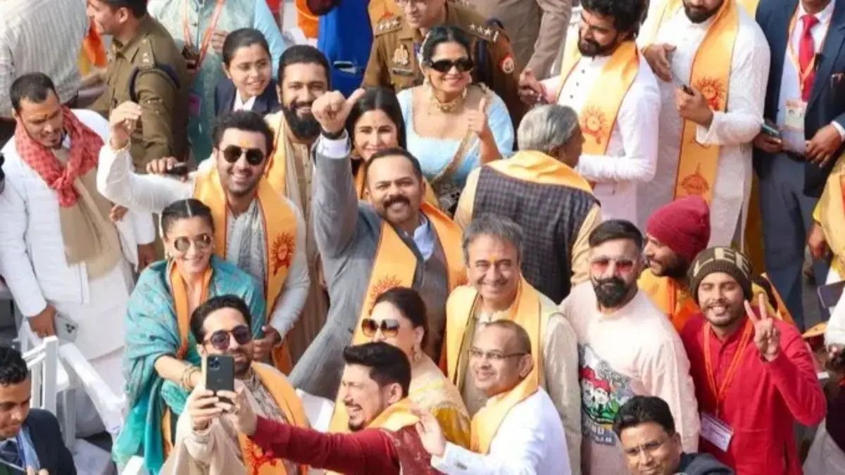 Bollywood stars at Pran Pratishtha Ceremony of Ram Mandir in Ayodhya